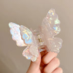 AWAYTR Fairy Butterfly Hair Claw Acetate Crab Hair Clip Sweet Princess Shark Clip for Women Girl Hairpin Hair Accessories