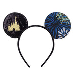2026 Festival Party Cosplay Mouse Ears Headband 3.3" Ears Glitter Hairband For Boys Girls DIY Cartoon Hair Accessories