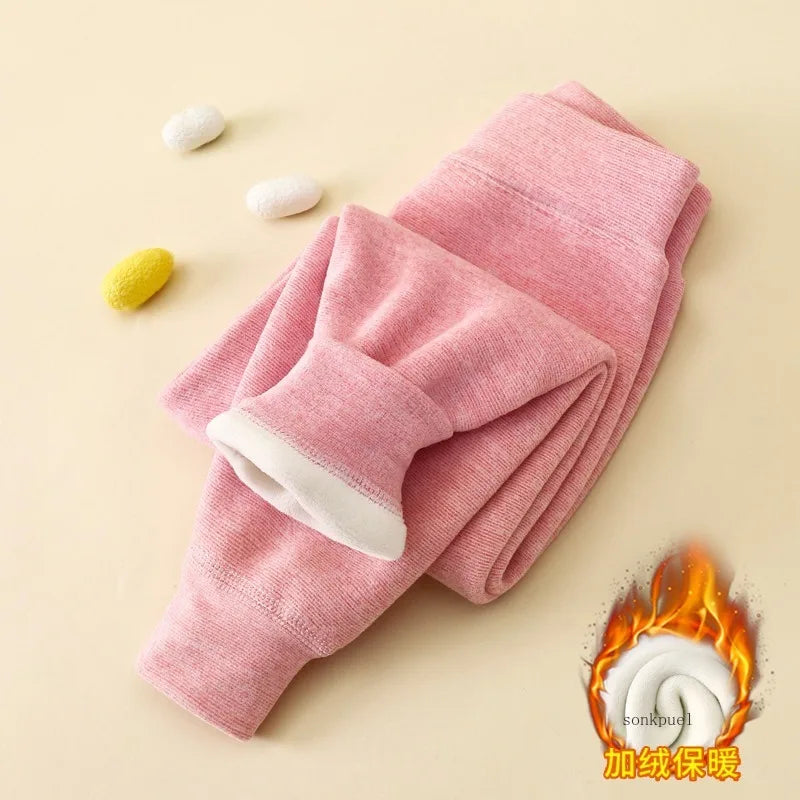 Children's Pant for Boys Girls Baby Trousers Autumn and Winter Thermal Pants for Kids Thickened Leggings