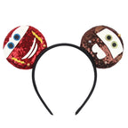 Disney Pixar Cars Kawaii Ear Headbands for Adults Lightning McQueen Hairband Cars on The Road Headwear Girl Bow Hair Accessories