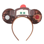 Disney Pixar Cars Kawaii Ear Headbands for Adults Lightning McQueen Hairband Cars on The Road Headwear Girl Bow Hair Accessories