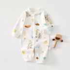 AYNIGIELL Spring & Autumn 0-12 Months Baby Jumpsuits, 100% Cotton Long Sleeve Clothes, Soft Newborn Rompers for Girls & Boys.