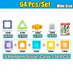 64-184Pcs Kids Magnetic Building Blocks Mini Size Magnet Toys for Boys Construction Set STEM Toy for Children Girls