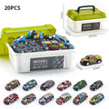 Mini Alloy Diecast Car Set – Pull Back Racing Toy Cars with Storage Box
