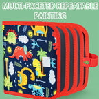 Erasable Doodle Book for KidsToddlers Toys Reusable Drawing Pads with 12 Watercolor Pens Preschool Toy Trip Writing Painting Set