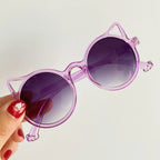 Girls Boys Cute Animal Cartoon Ears Sunglasses Outdoor Sun Protection Children Lovely Vintage Sunglasses Protection Classic Kids