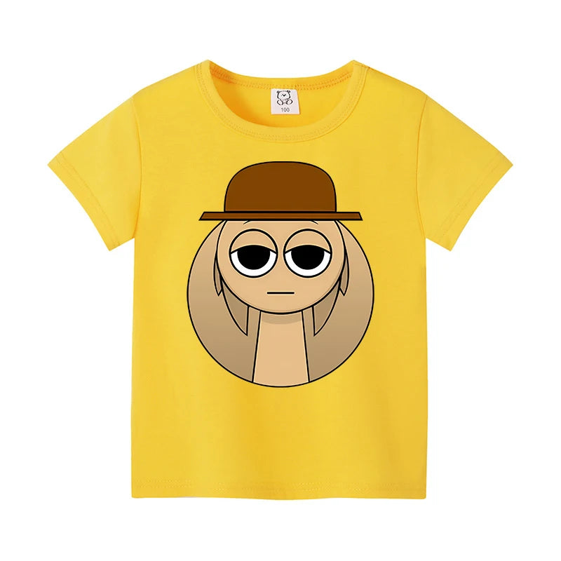Sprunkis Boys Girls Child T Shirt Clothes Tops Children's Clothing Summer Cute Cotton Short Sleeve Tee New Kids Birthday Gifts