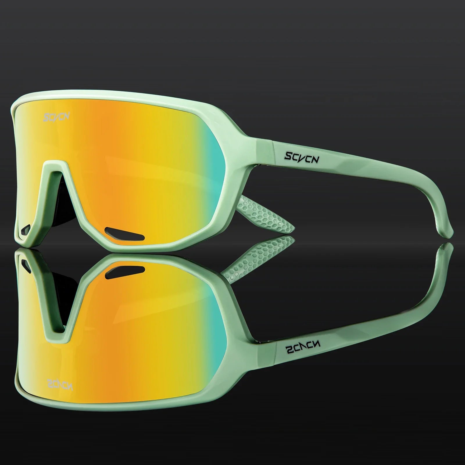 SCVCN Hiking Eyewear Sports Glasses for Men MTB Bike Bicycle Sports UV400 Hunting Driving Cycling Glasses Fashion Sunglasses