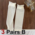3 Pair Summer Ultra-Thin Lace Mid Tube Socks Breathable Comfortable Fashionable Sweet Lace Lolita Style Pleated Side Casual Sock