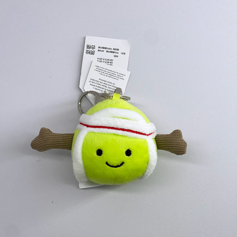 JC Golf ball plush keychain, grape keychain, jellyfish plush toy, hippopotamus, and plush elephant JC bag keychain