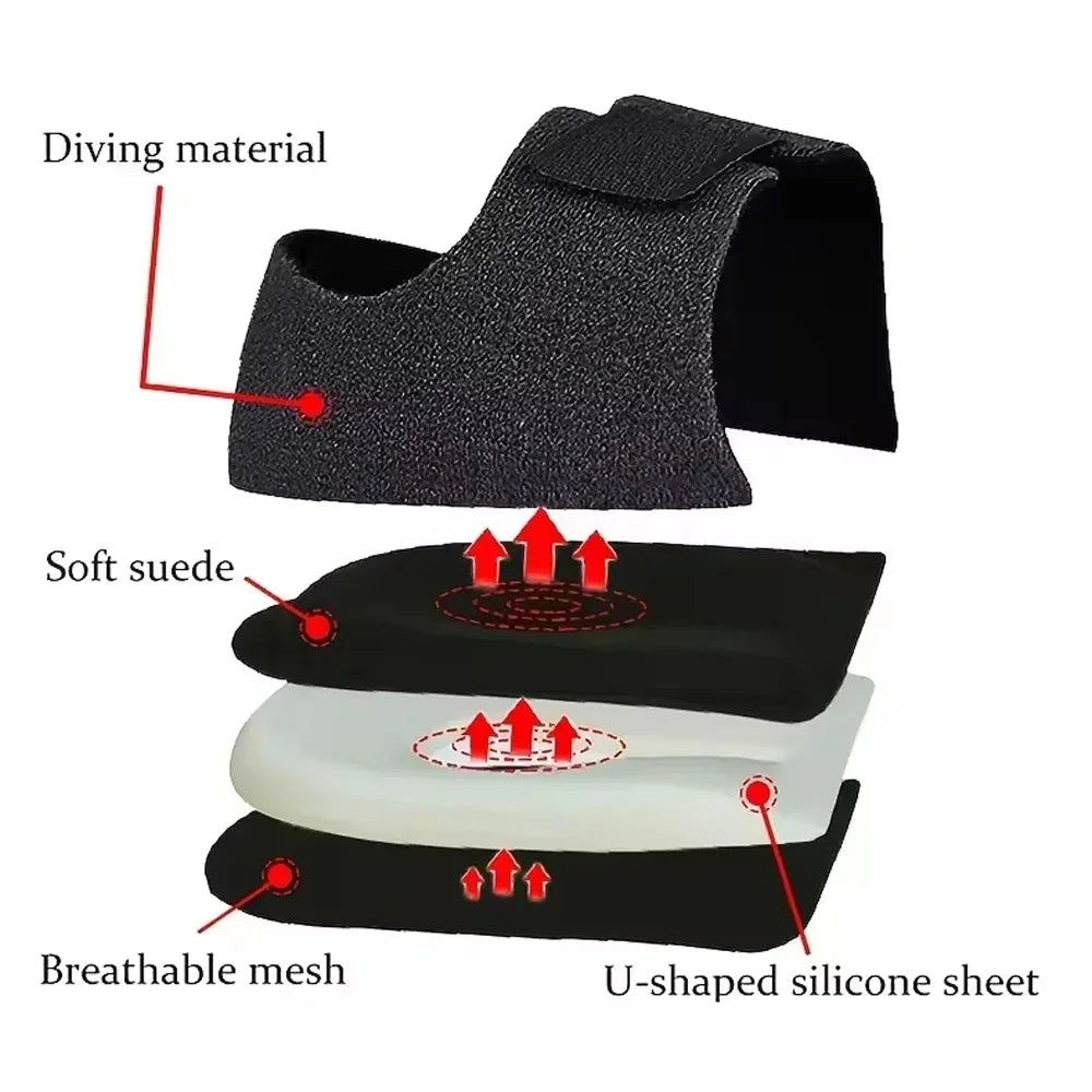 Plantar Fasciitis Heel Spur Foot Support With U-Shaped Silicone Gel Heel Cups for Heel Pain Relief Insoles for Man Woman Walking