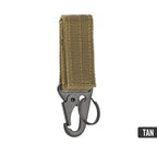 2/5 PCS.Tactical Hanging Buckle Molle Nylon Webbing Carabiner Belt Triangle Keychain for Outdoor Climbing Camping Tool Accessory