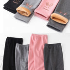 Girl Winter Leggings Fleece-lined Thermal Tights Outdoor Wear Multi-Color Autumn Winter Cute Kids Bottoms Thickened Warm Pants