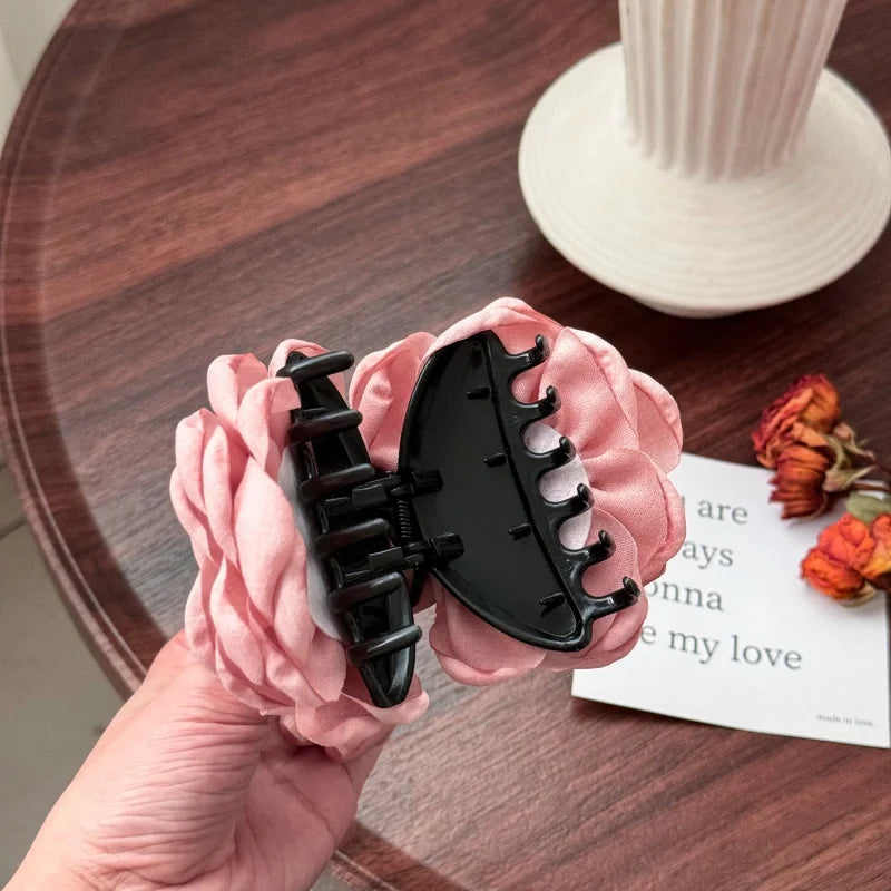 1/2/6pcs Stereoscopic Rose Flower Hair Clip Fpr Women Elegant Back of The Head Hair Shark Clip Fashionable Girl Hair Accessories