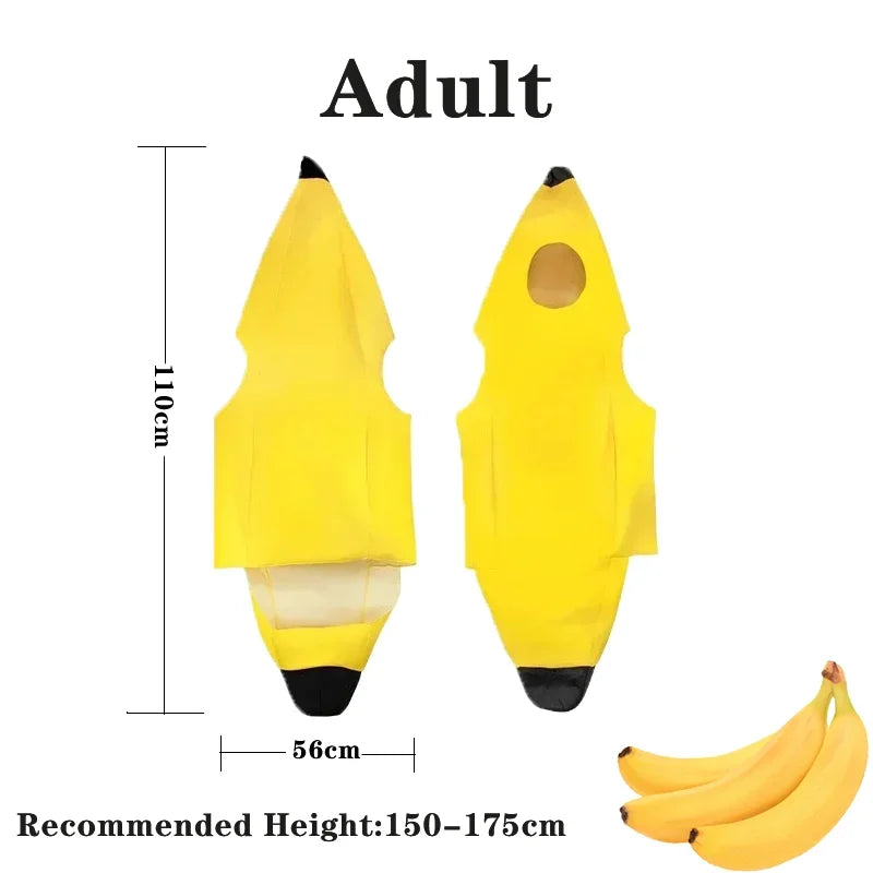 Halloween Banana cosplay Halloween Costumes Children's Performance Costumes Banana Costumes Performance Parent-Child Costumes