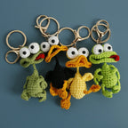 Cute Parrot Series Handmake Crochet Keychain Creative Small Bird Doll Keyring Gifts Knitted Parrot Keychain Custom Accessories