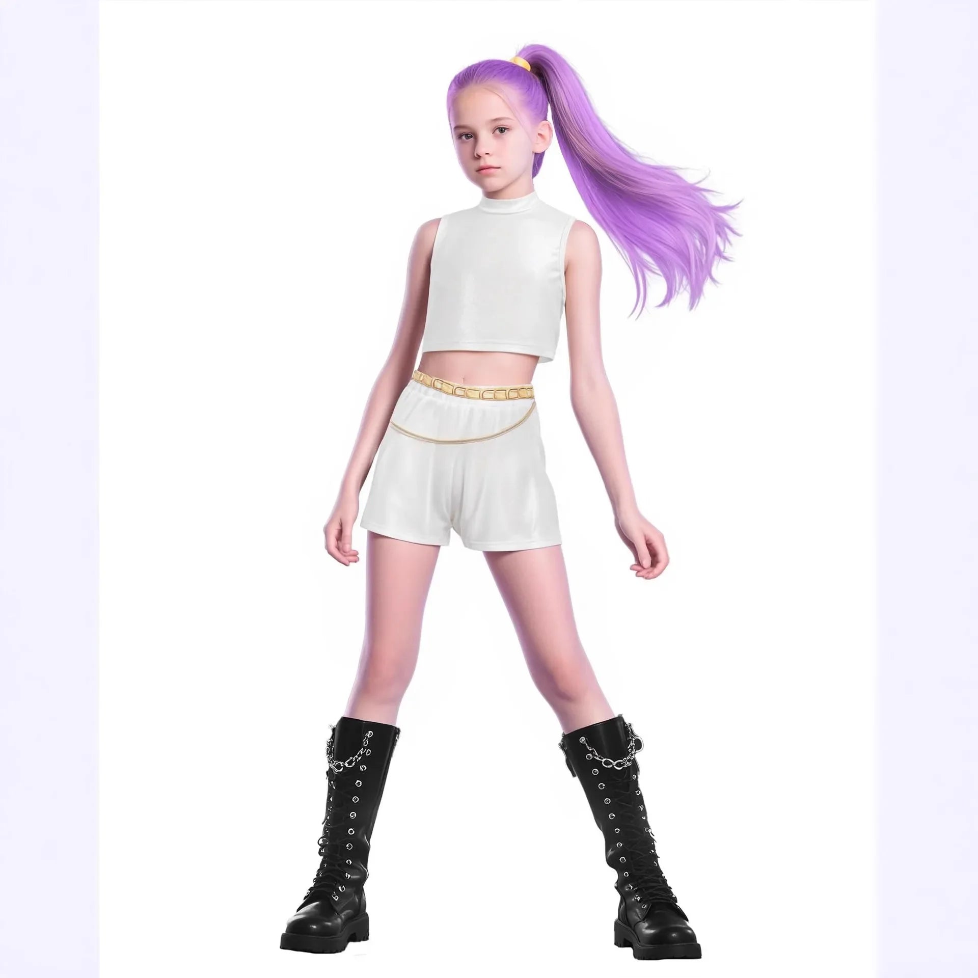 Girls Zoey Cosplay Girl Group Rumi Kids Costume Mira Outfit Favorite Stage Performance Clothes Halloween Animated Movie Dress Up
