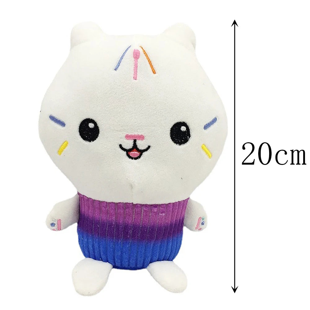 New Gabbys doll house Plush Toy Mercat Cartoon Stuffed Animals Smiling Cat Car Cat Hug Gaby Girl Birthday Gift!