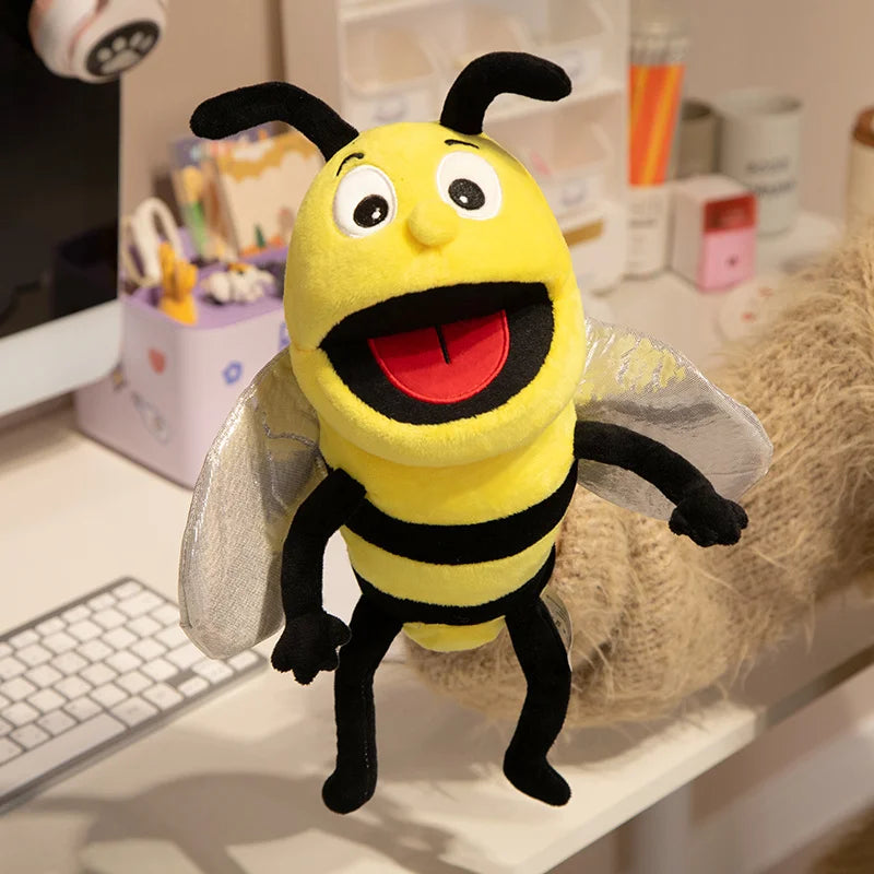 Insect Plush Hand Puppet Storytelling Bee Ladybird Butterfly Soft Stuffed Plush Toys Early Education Hand Finger Story Puppet