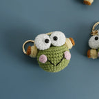 Cute Frog Doll Crochet Keychain Funny Frog Doll Keychain Pendant Handmaking Knitted Frog Keyring Wholesale Custom Accessories