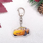 1/11Pcs Disney Cars Lightning McQueen Keychain Accessories Acrylic Charms Pendant For Bag Funny Key Holder Backpack Decoration