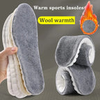 2pcs Self Heated Thermal Insoles for Feet Winter Warm Wool Thermal Memory Foam for Men Women Sports Shoes Self-heating Shoe Pads