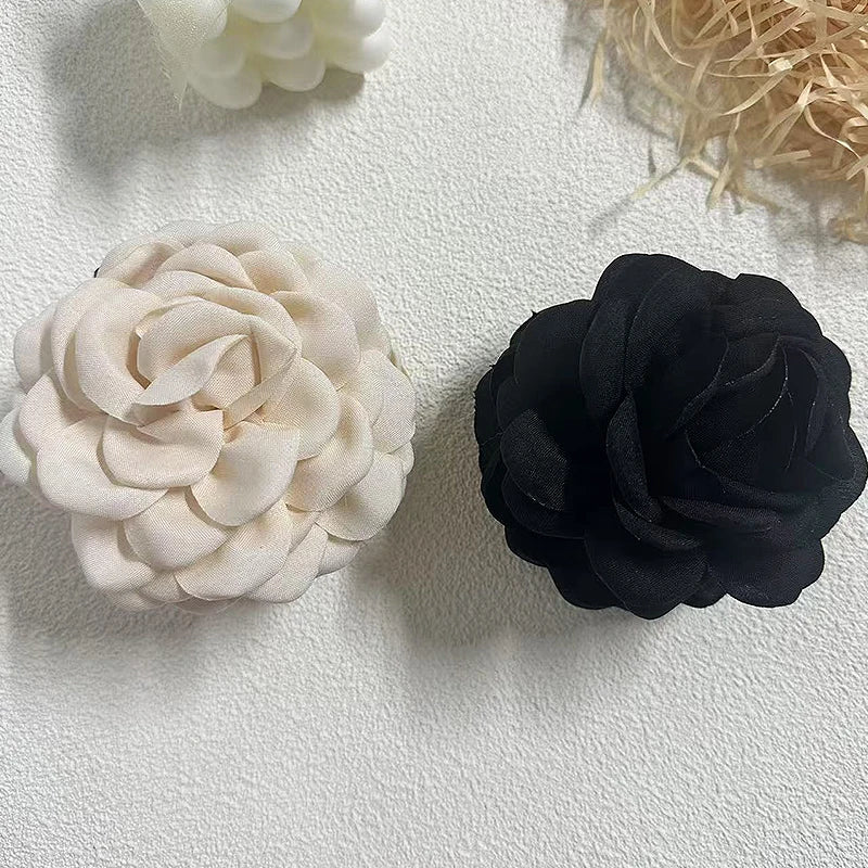1/2/6pcs Stereoscopic Rose Flower Hair Clip Fpr Women Elegant Back of The Head Hair Shark Clip Fashionable Girl Hair Accessories