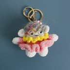 Cartoon Animal Doll Series Handmake Crochet Keychain Cute Sheep Doll Keyrings Crochet Puppy Keychains Gifts Custom Accessories