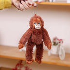 Cartoon Punch Monkey Plush Doll Stuffed Keychain Accessories Creative Cute Backpacks Pendant Fans Gift
