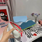 Silicone Zipper Eyeglass Case, Sunglasses Storage Protective Case, Hanging Bag, Wallet, Waterproof Glass Box for Women and Girls