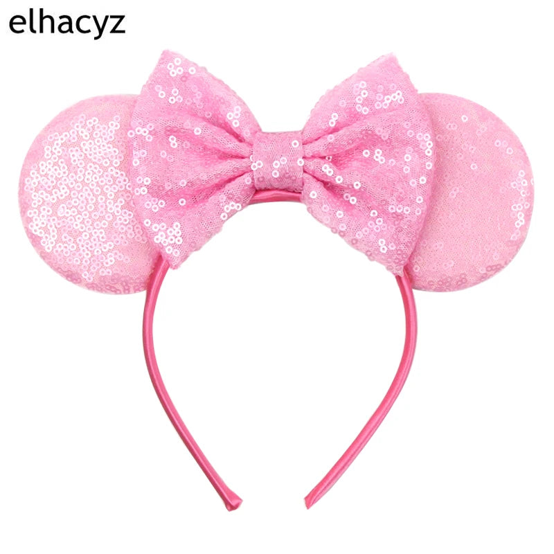 2026 Chic Embroidery Sequin Ears Headband Classical DOT Bow Hairband For Girls Women Party Head Wear Kids DIY Hair Accessories