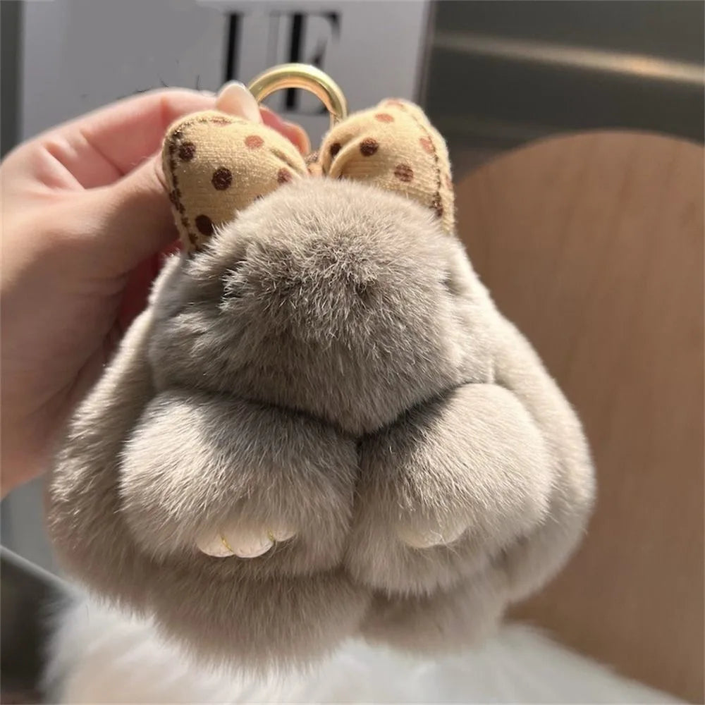 Pendant Plush Toy Bags Pendant Jewelry Ornament Fluffy Toy Doll Plush Bunny Keyring Plush Bunny Keychain Rabbit Fur Keychain