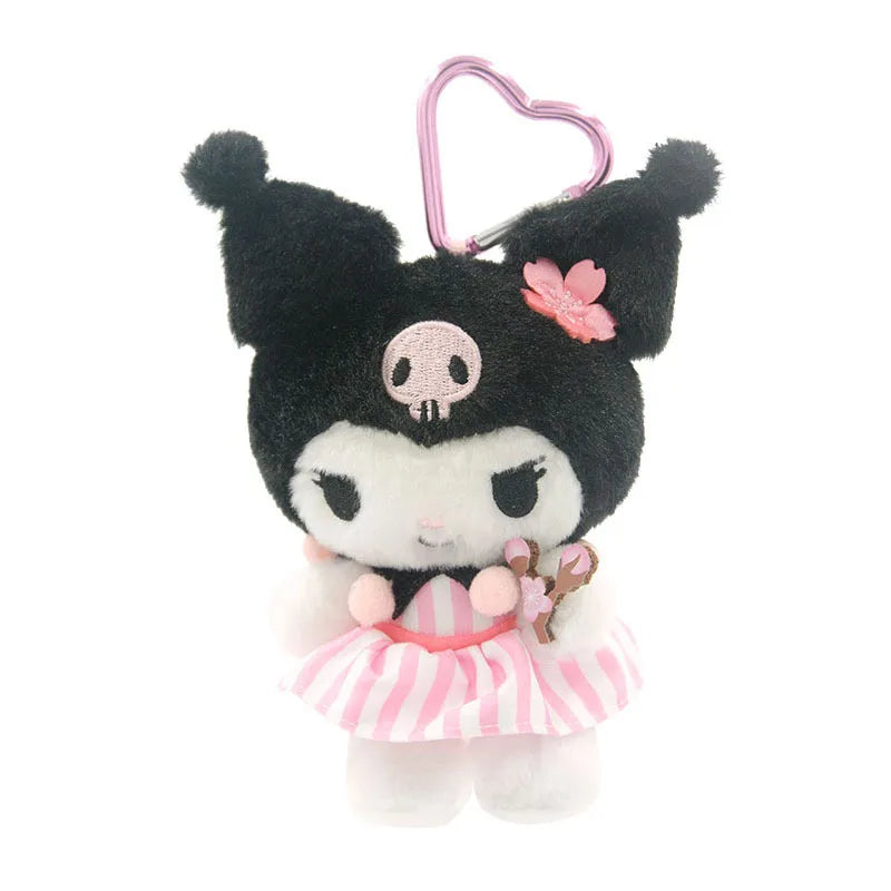 Kawaii Authentic Sanrio Hello Kitty  Kuromi Plush Doll Toys Pendant Cute Plush  Keychain Bag Pendant Christmas Gifts12CM