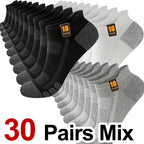 10/30 Pairs Men Women Low Cut Sports Socks Reinforced Wear-Resistant Sweat Absorbing, Breathable Mesh All Season Casual Socks