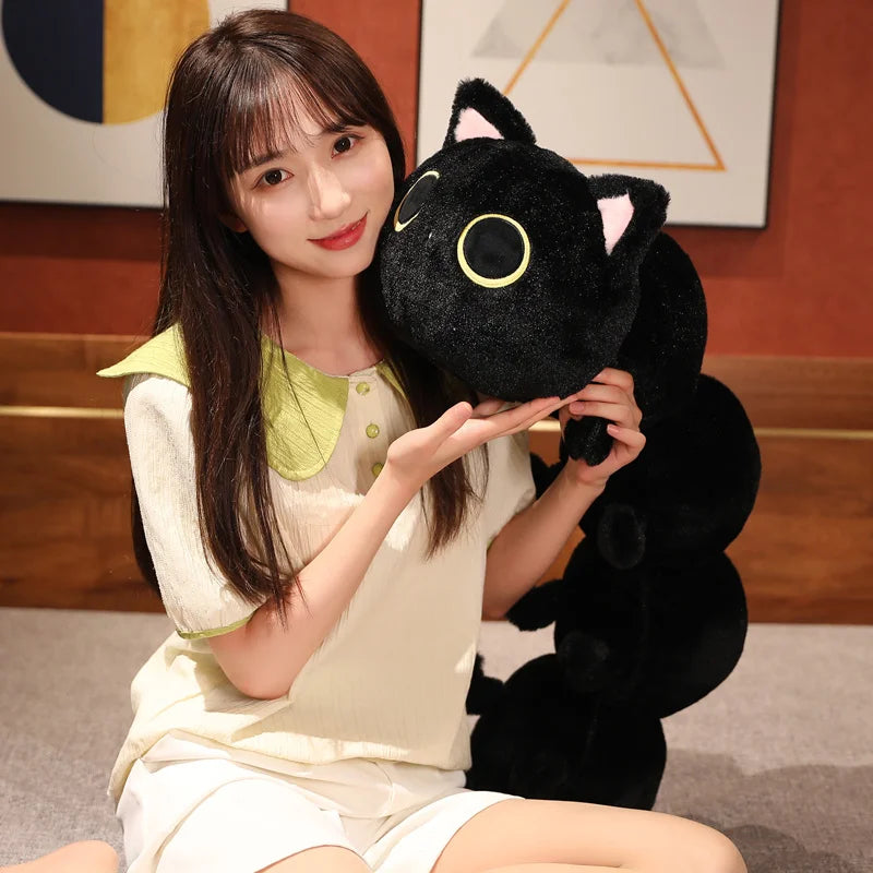 50/80/130CM Creative Cat Caterpillar Plush Toys Stuffed Soft Animal Long Pillow Funny Bed Cushion for Children Gift