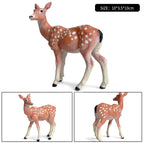 Oenux Forest Deer Animals Simulation Wild White-Tailed Elk Action Figures Moose Figurines Model Decoration Toy Kids Xmas Gift