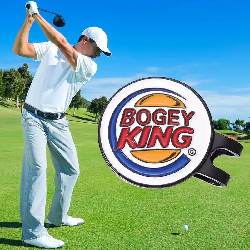 Bogey Ball King Creative Golf Hat Clips Magnetic Golf Ball Marker Cap Clip Trendy Decorative Jewelry Gift for Golf Lover
