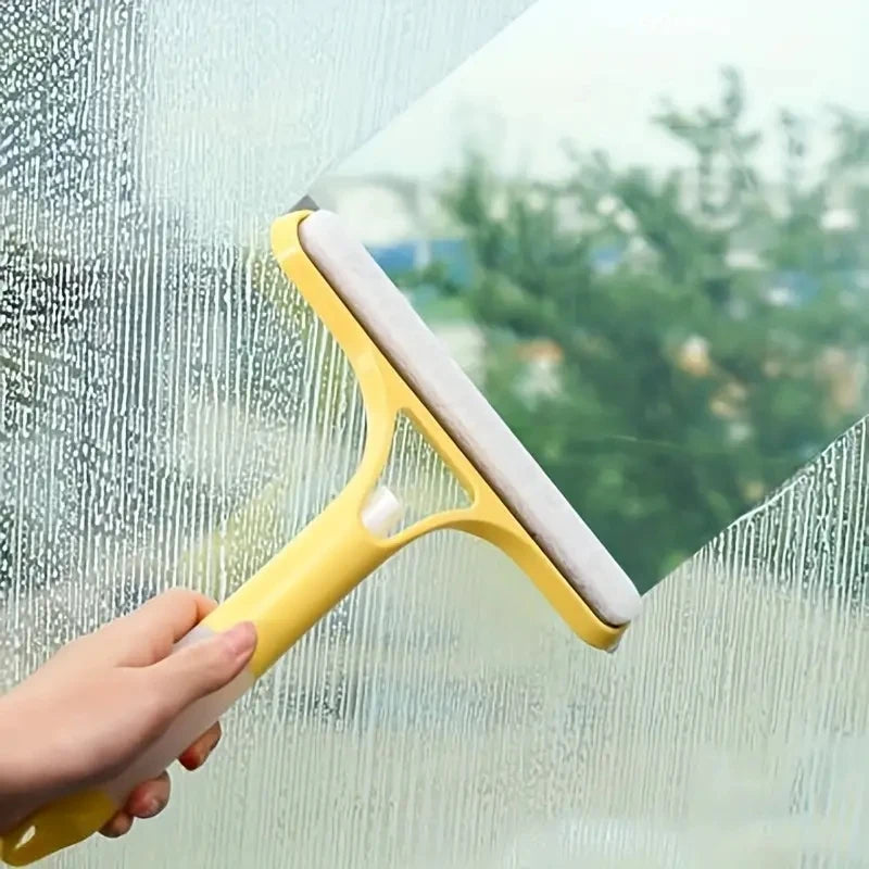Household Multi-Function Glass Cleaning Mirror with Watering Can 3-in-1 Glass Scraper Window Scraper