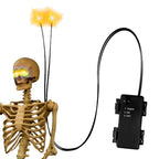 Glowing Eyes Halloween Decor with Timer LED Light Up Props for Skulls Pumpkins Tombstones Masks Halloween Party Decorations