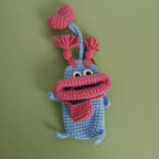 Cute Fruit Series Sausage Mouth Doll Crochet Keychains Custom Knitting Bag For Car Keys Holder Funny Doll Bag For Keys Storage