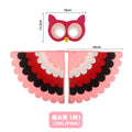 Bird Cosplay Costume Stage Performance Owl Peacock Wings Bird Felt Cape with Mask for Girls Boys Halloween Party Cloak