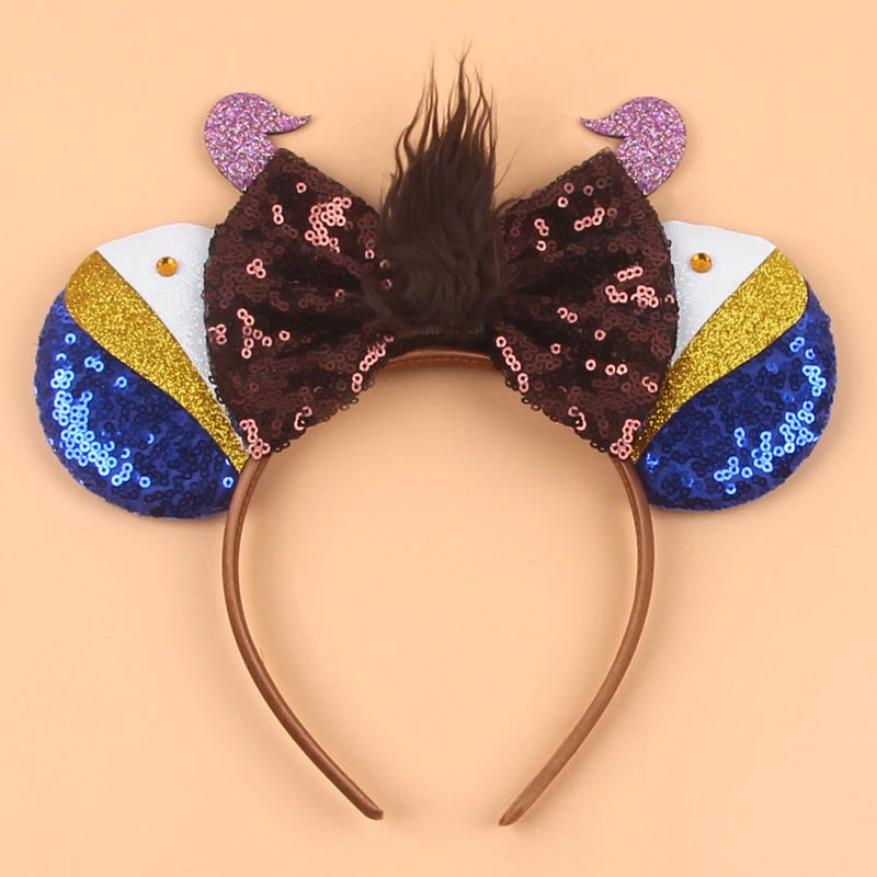 Nieuwste Mickey Mouse Oren Hoofdband Kid Adult Festival Party Pailletten Strik Haarband Vrouwen Baby Girl Party Haar Accessories