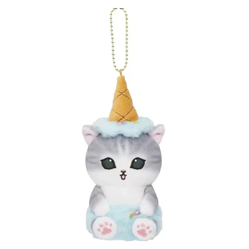 12cm Cattoon Anime Global Travel Styles Mofusand Plush Doll Toys Stuffed Animals Keychain Small Pendant Christmas Birthday Gifts