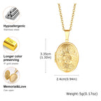 Vnox Light Heart Locket Pendants for Women Men Openable Photo Frame Glossy Stainless Steel Necklaces Family Love Collar