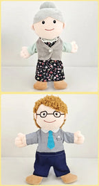 25cm Sweet Family Hand Puppet Dolls Early Education Learning Stuffed Plush Toys Cospaly Hand Finger Puppets for Children Gifts