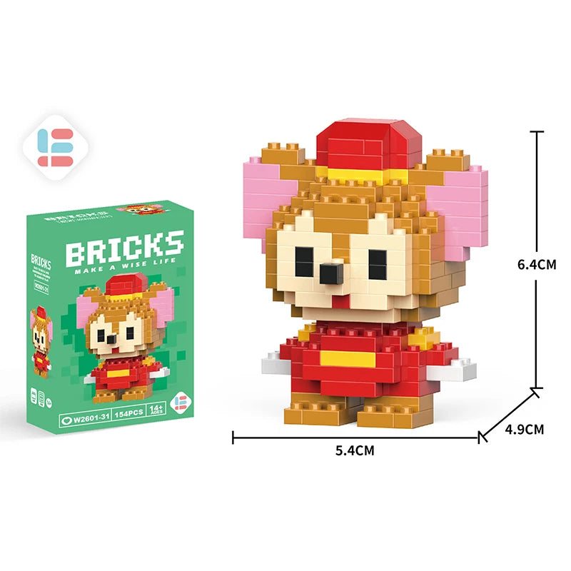 Disney Zootopia Small LinaBell Building Blocks Judy Nick Model Donald Duck Education Lotso Toys Mickey Mouse For Kids Birthday