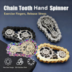 Metal Sprockets Flywheel Gear Fingertip Gyro Fidgeting Spinner Antistress Anxiety Bike Chains Spinner Fidget Toys for Adult Kids