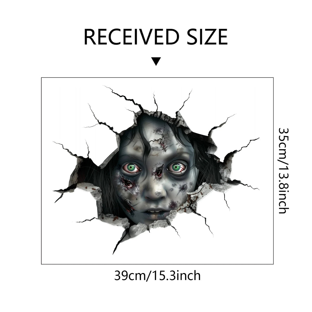3D Floor Wall Stickers Scary Ghost Halloween Removable Interior Decoration Scary Atmosphere Bar Party Spooky Decoration Props