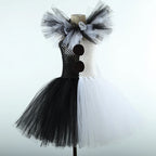 The Clown Costume Terrifier Art Girl Black White Fancy Tutu Dress Horror Joker Dress for Girls Halloween Carnival Party Costumes