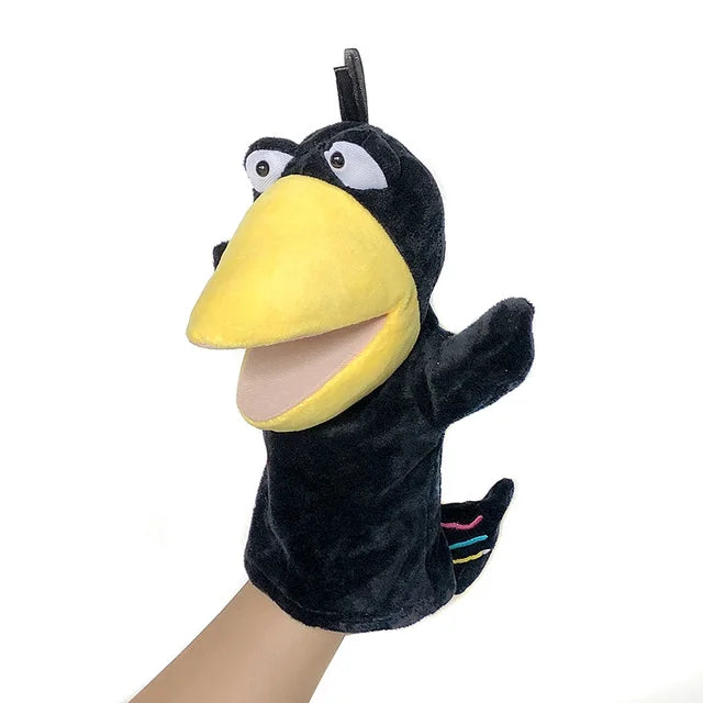 Soft Stuffed Toy Doll Animal Plush Doll Educational Baby Toys Lion Elephant Monkey Giraffe Tiger Bunny Kawaii Hand Finger Puppet
